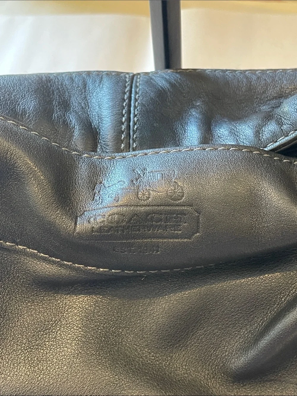 Coach Black Leather Shoulder Bag Silver Hardware Work Purse Everyday Carry